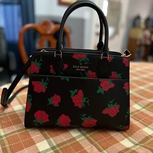 Kate Spade Black and Red Floral Women's Bag